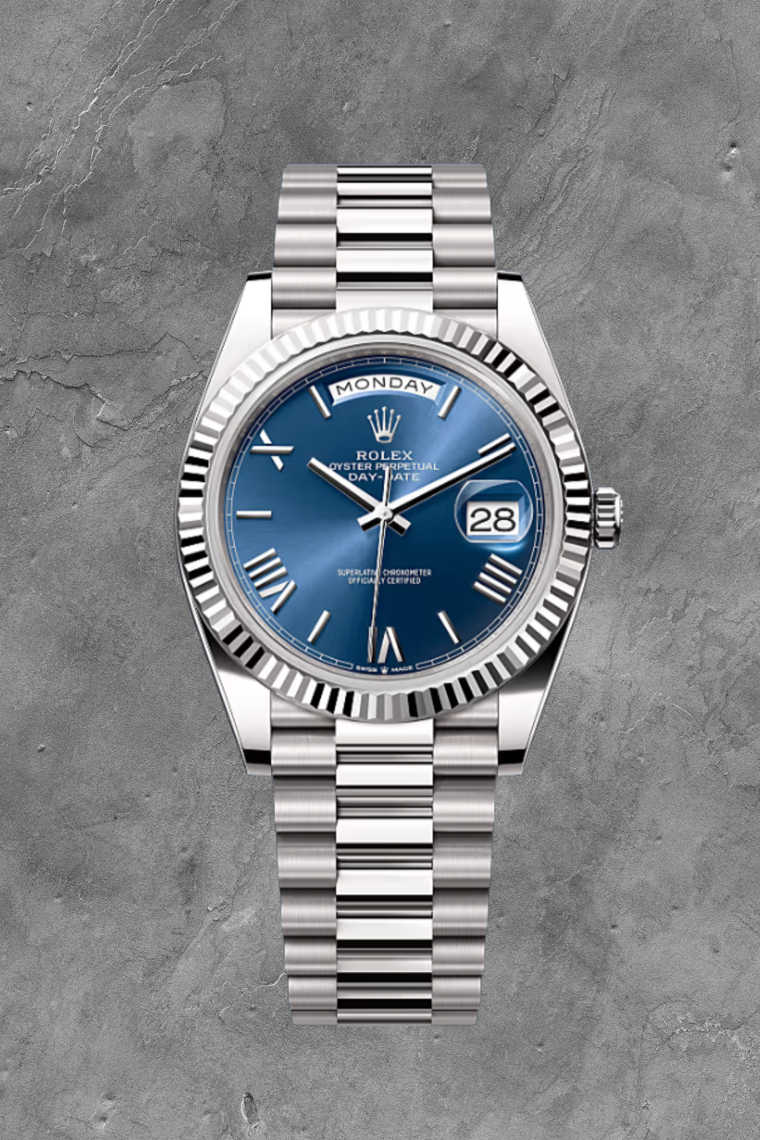 Day-Date 40 White Gold Blue Dial