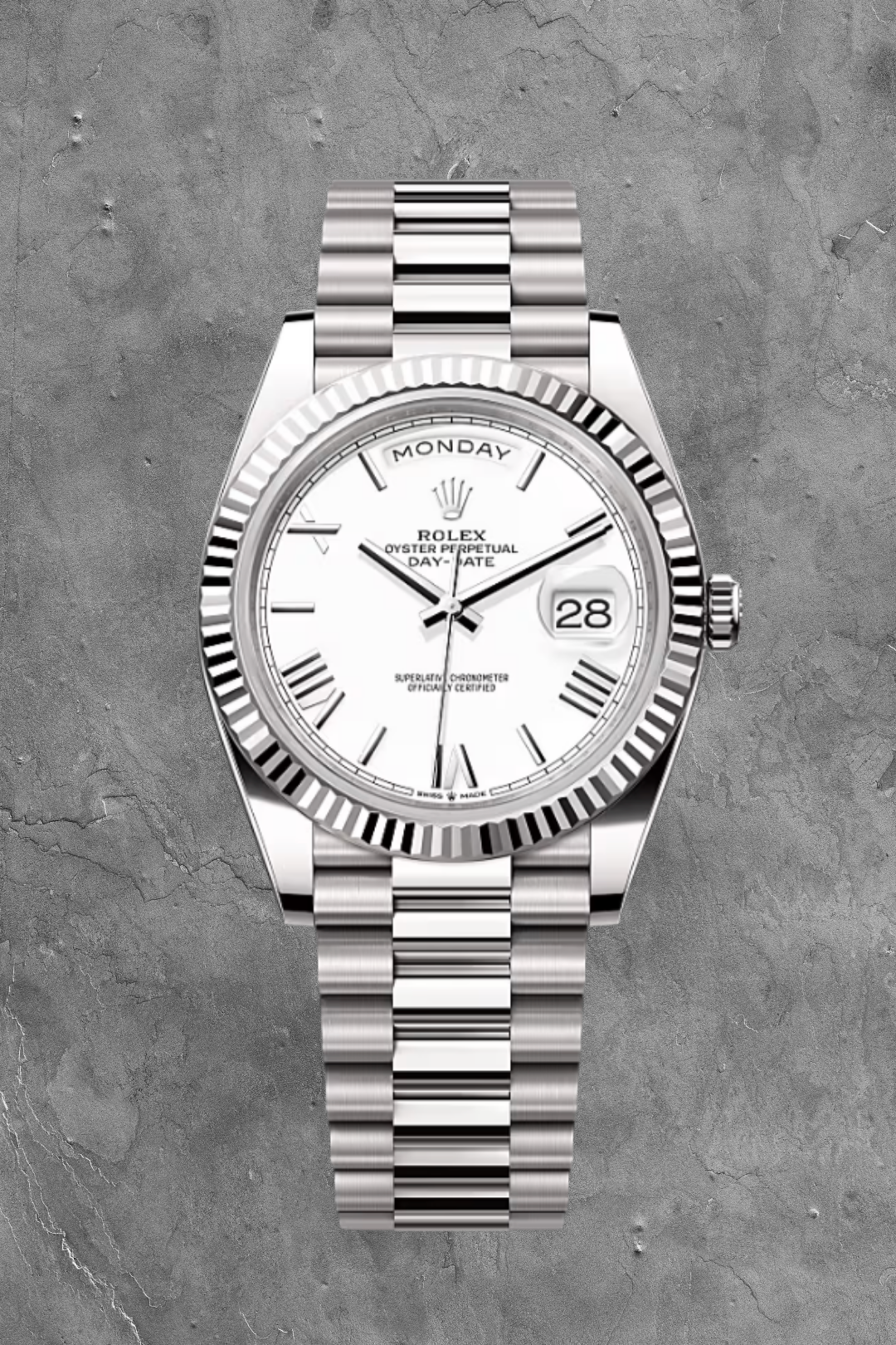 Day-Date 40 White Gold White Dial