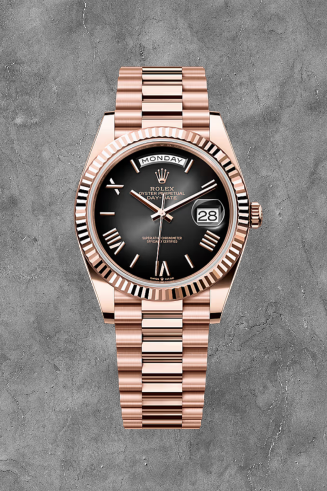 Day-Date 40 Everose Black Ombre
