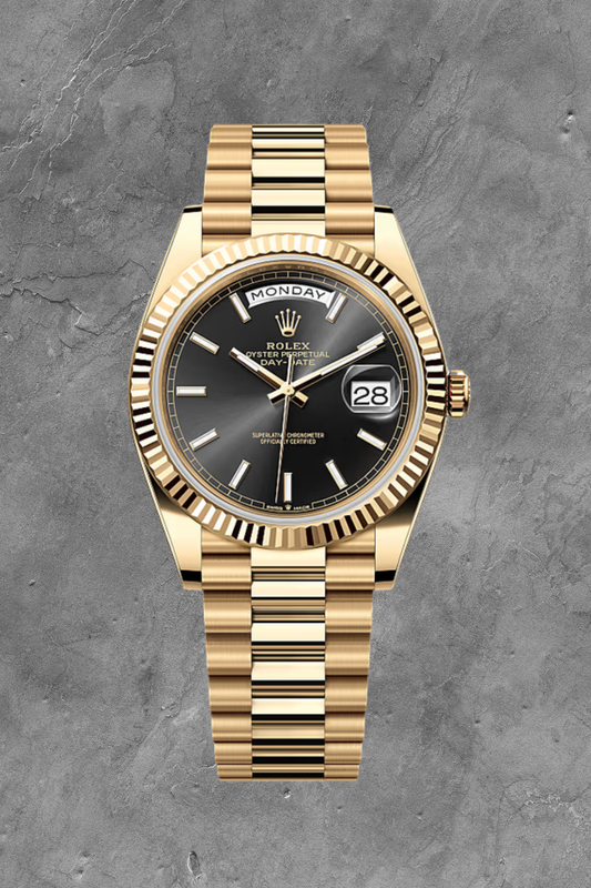 Day-Date 40 Yellow Gold Black Dial