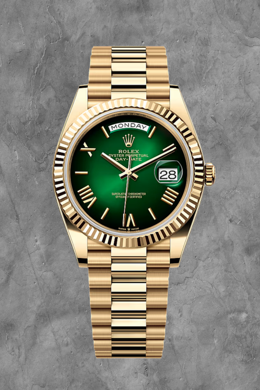 Day-Date 40 Yellow Gold Green Ombre Dial