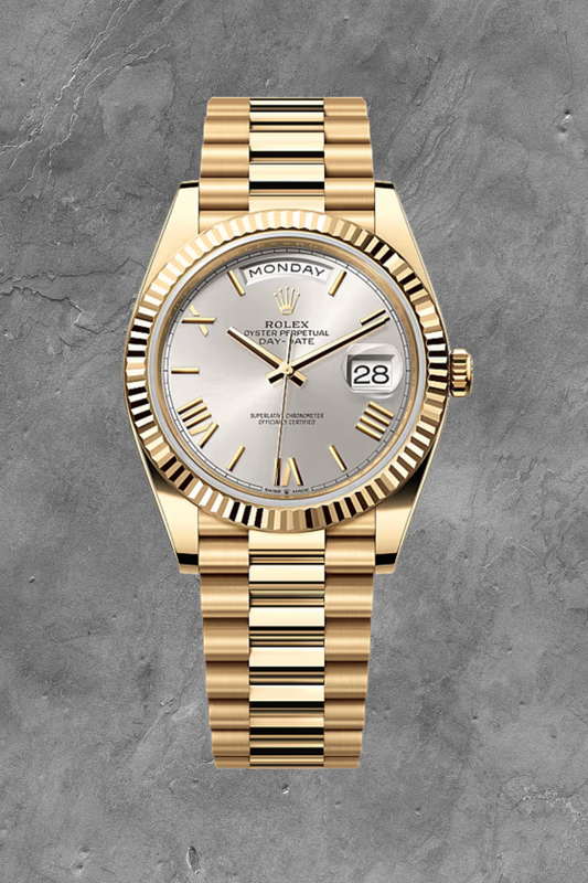Day-Date 40 Yellow Gold Silver Dial