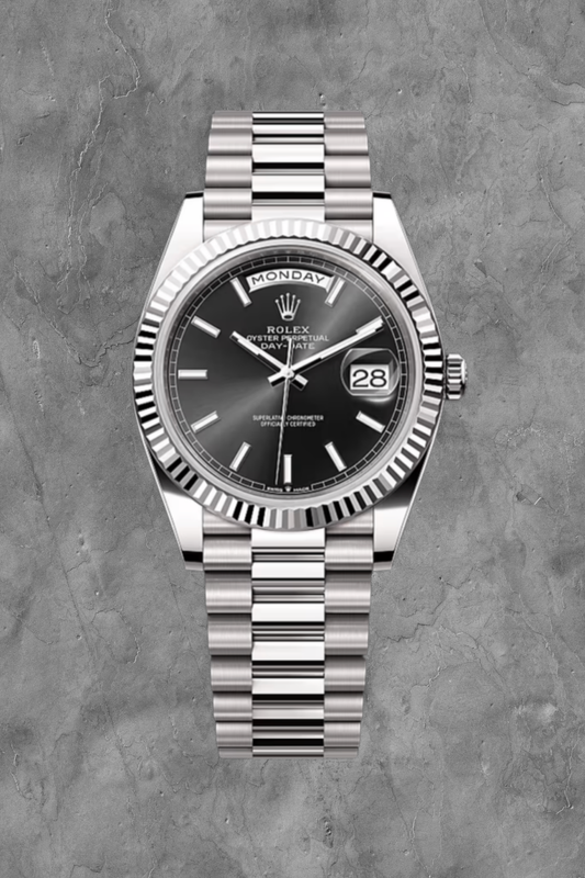 Day-Date 40 White Gold Black Dial