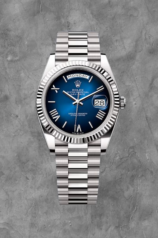 Day-Date 40 White Gold Blue Ombre Dial