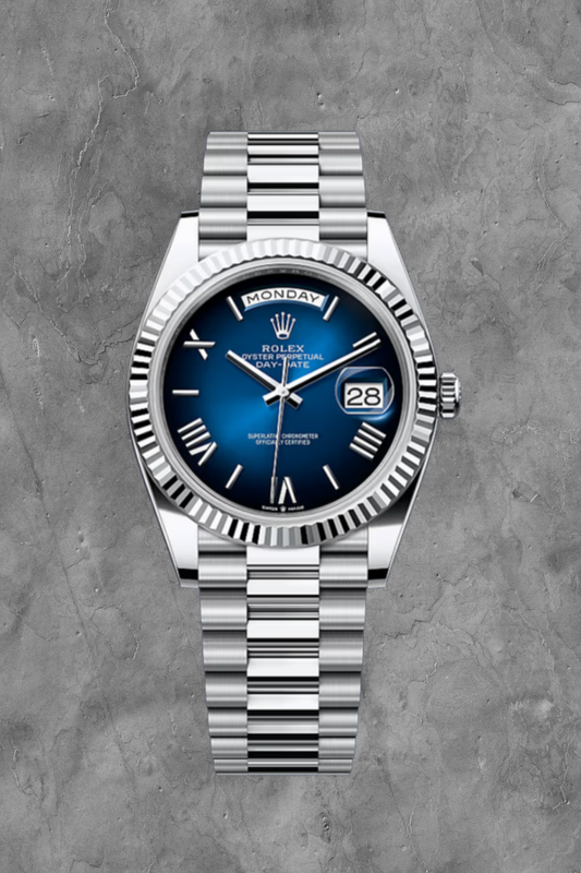 Day-Date 40 Platinum Blue Ombre